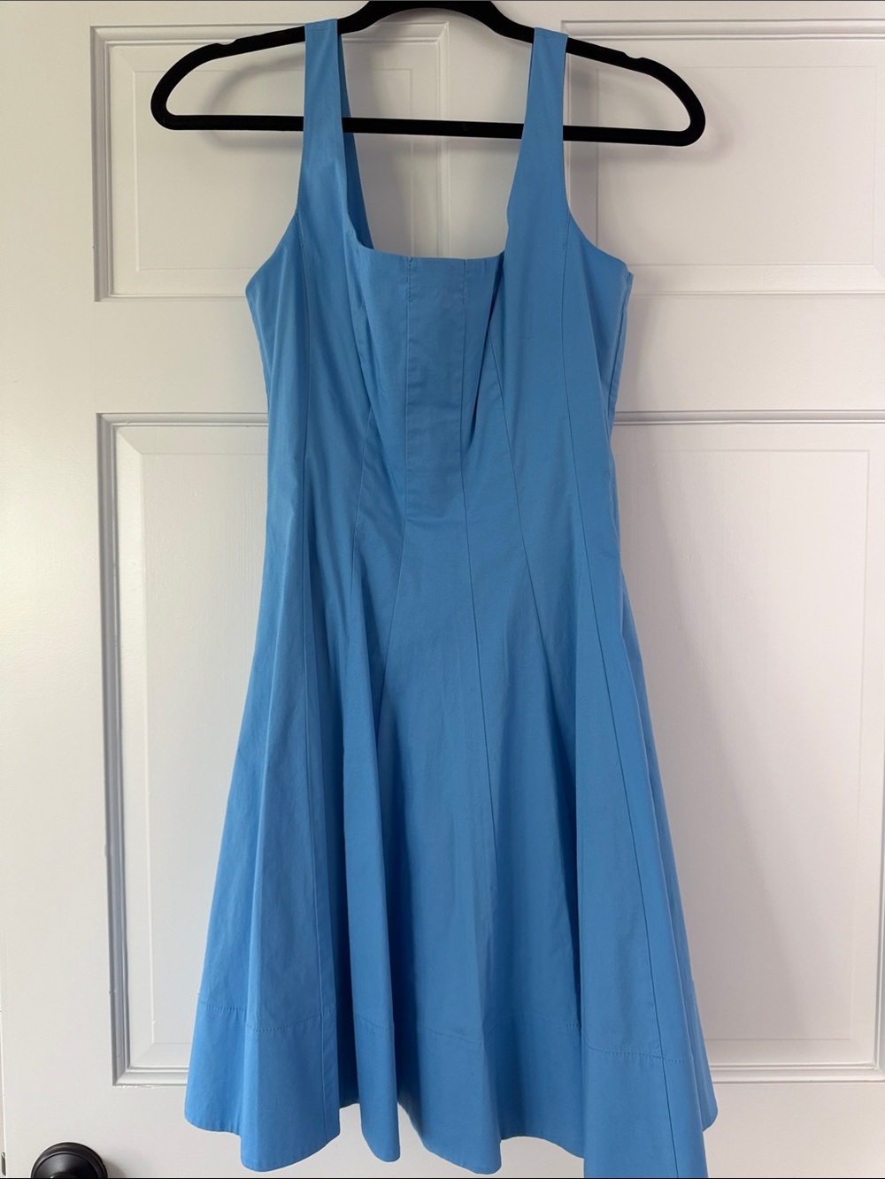 STAUD Sky Blue Sleeveless Midi Dress